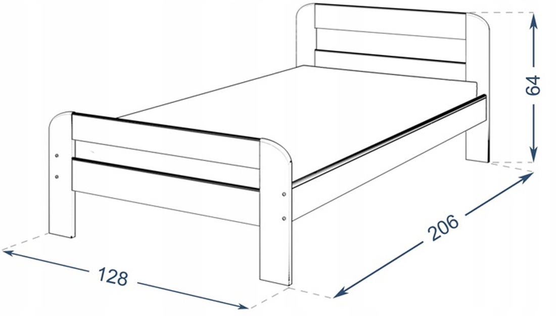 Moderná posteľ DALLAS 120x200 BIELA