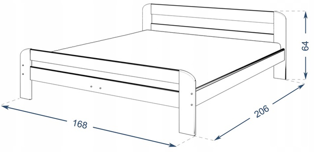 Moderná posteľ DALLAS 160x200 BIELA