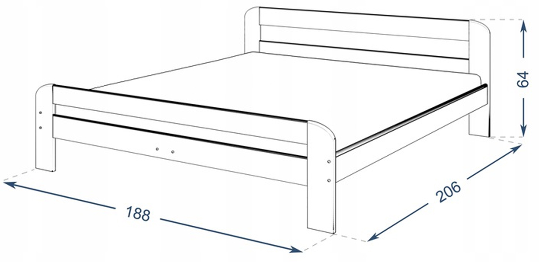 Moderná posteľ DALLAS 180x200 BIELA
