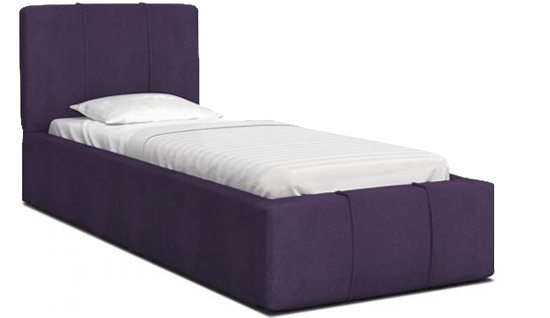 Luxusná posteľ FLORIDA 90x200 s kovovým zdvižným roštom FIALOVÁ