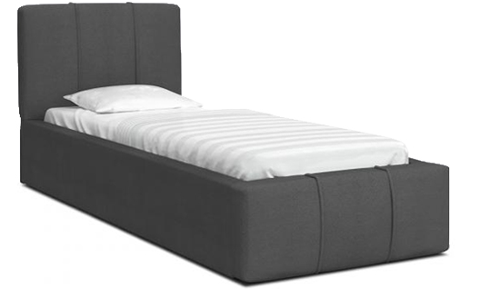 Luxusná posteľ FLORIDA 90x200 s kovovým zdvižným roštom GRAFIT