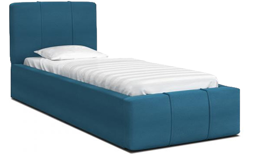 Luxusná posteľ FLORIDA 90x200 s kovovým zdvižným roštom TYRKYSOVA