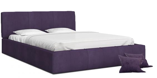 Luxusná posteľ FLORIDA 180x200 s kovovým zdvižným roštom FIALOVÁ