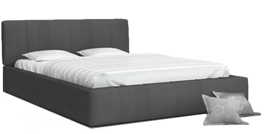 Luxusná posteľ FLORIDA 160x200 s kovovým zdvižným roštom GRAFIT