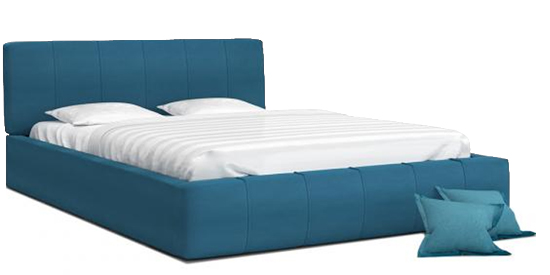 Luxusná posteľ FLORIDA 140x200 s kovovým zdvižným roštom TYRKYSOVÁ