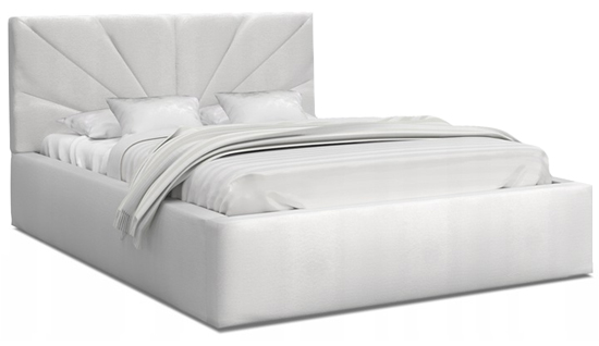 Luxusná posteľ GEORGIA 120x200 s kovovým zdvižným roštom BIELA