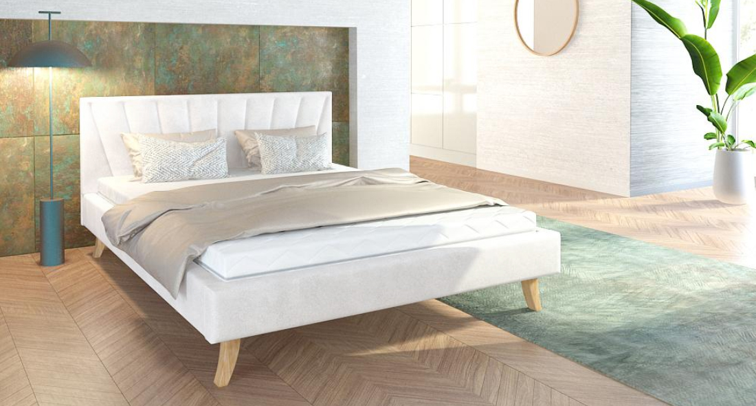 Manželská posteľ 160x200 cm MALMO TRINITY BIELA