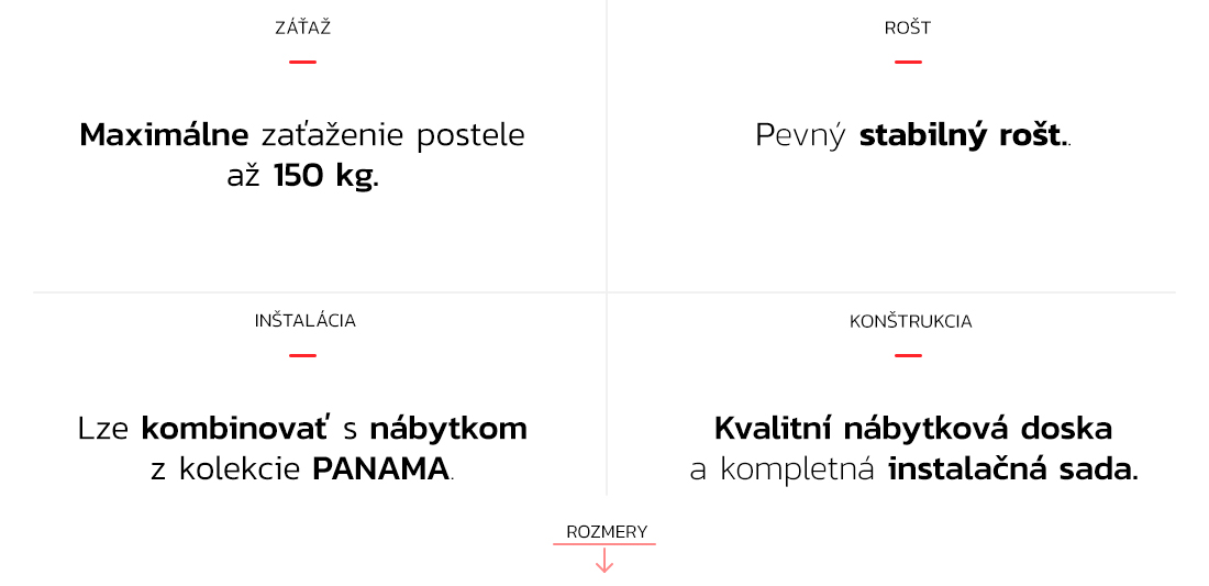 Posteľ PANAMA KLASIK 120x200 + rošt DUB