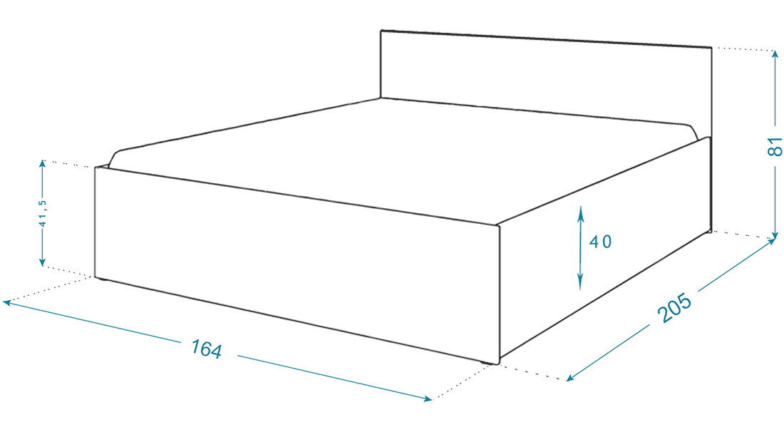 Manželská posteľ PANAMA KLASIK 160x200 + rošt BIELA-DUB