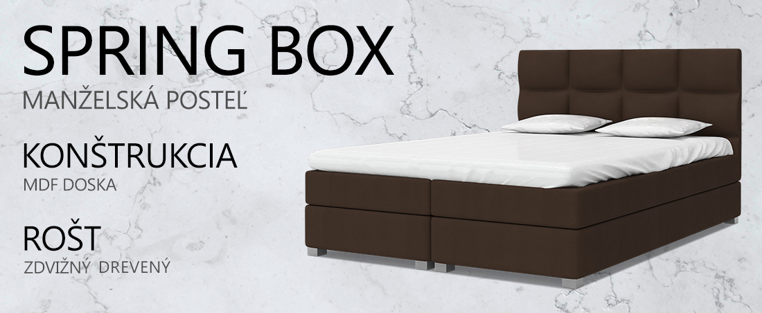 Luxusná posteľ SPRING BOX 140x200 s dreveným zdvižným roštom GRAFIT