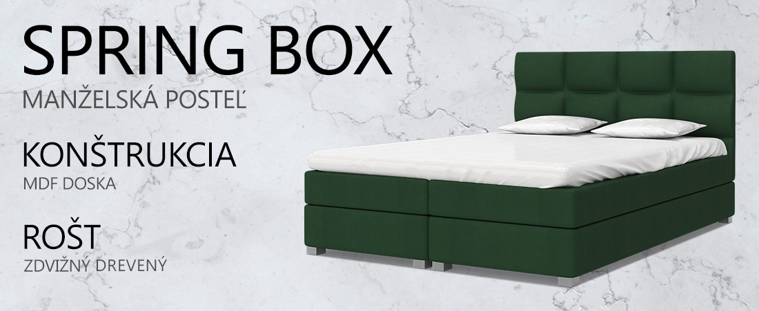 Luxusná posteľ SPRING BOX 140x200 s dreveným zdvižným roštom ZELENÁ