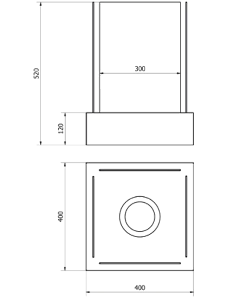 BIOKRB 40x40 cm GARDEN BIELA