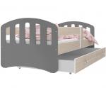 Detská posteľ HAPPY 160x80 BOROVICE-SIVÁ