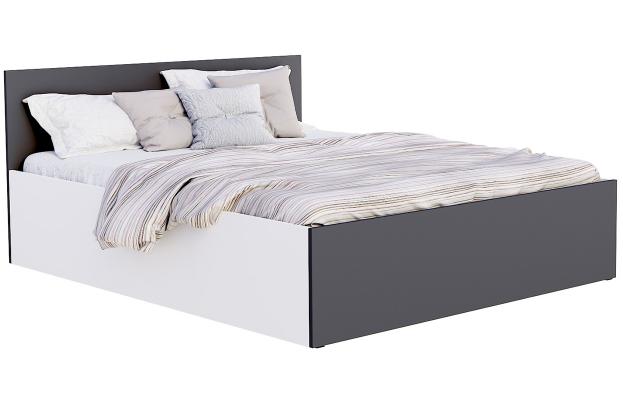 Manželská posteľ PANAMA KLASIK 160x200 + rošt BIELA-ŠEDÁ