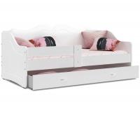 Detská jednolôžková posteľ LILI biela 80x180