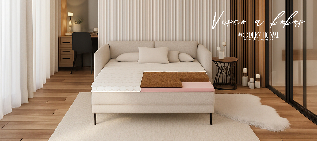 Vrchný matrac z kokosovým vláknom a VISCO penou 120x200 cm