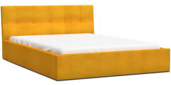 Luxusná manželská posteľ VEGAS 1 žltá 140x200 z paris dreveným roštom