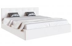 Luxusná manželská posteľ CRYSTAL biela 140x200 s dreveným roštom