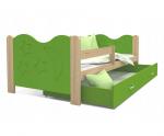 Detská jednolôžková posteľ MIKOLAJ 190x80 cm BOROVICA-ZELENÁ