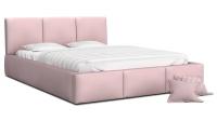 Luxusná manželská posteľ VEGAS 1 biela 140x200 z eko kože s dreveným roštom