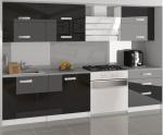 Moderná kuchynská zostava Infinity Primera v čiernej farbe