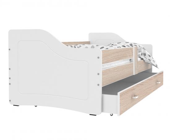 Detská posteľ SWEETY 140x80cm DUB-BIELA