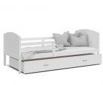 Detská jednolôžková posteľ MATYAS P 160x80 cm BIELA-BIELA