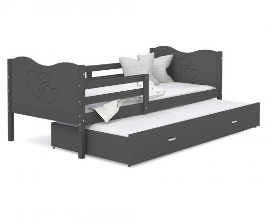 Detská posteľ MAX P2 80x190 cm SIVÁ-SIVÁ