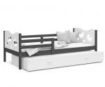 Detská posteľ MAX P2 90x200 cm SIVÁ-BIELA