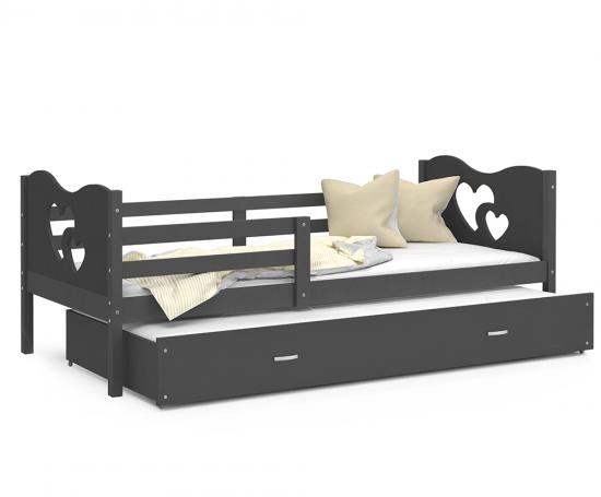 Detská posteľ MAX P2 90x200 cm SIVÁ-SIVÁ