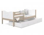 Detská jednolôžková posteľ MAX P 160x80 cm BOROVICA-BIELA