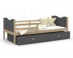 Detská jednolôžková posteľ MAX P 160x80 cm BOROVICA-SIVÁ
