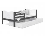 Detská jednolôžková posteľ MAX P 160x80 cm SIVÁ-BIELA