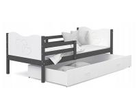 Detská jednolôžková posteľ MAX P 160x80 cm SIVÁ-BIELA