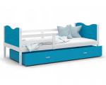Detská jednolôžková posteľ MAX P 200x90 cm BIELA-MODRÁ
