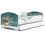 Detská posteľ IGOR Mačka 80x160 cm BIELA