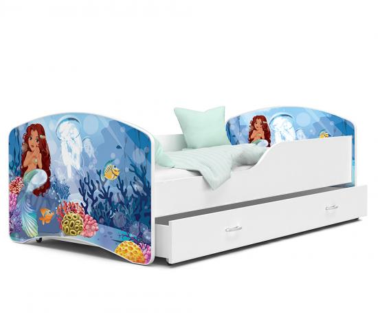 Detská posteľ IGOR Morská Panna 80x180 cm BIELA