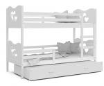 Detská poschodová posteľ MAX 3 190x80cm BIELA-BIELA