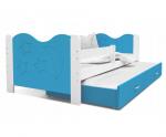 Detská posteľ MIKOLAJ P2 80x190 cm BIELA-MODRÁ