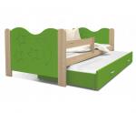 Detská posteľ MIKOLAJ P2 80x190 cm BOROVICA-ZELENÁ