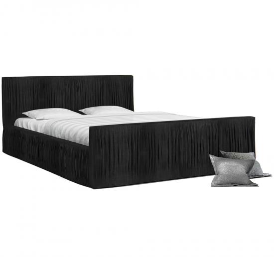Luxusná posteľ VISCONSIN 90x200 s kovovým zdvižným roštom ČIERNA