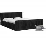 Luxusná posteľ VISCONSIN 140x200 s kovovým zdvižným roštom ČIERNA