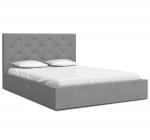 Luxusná posteľ MAOMA 90x200 s kovovým zdvižným roštom ŠEDÁ