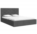 Luxusná posteľ MAOMA 160x200 s kovovým zdvižným roštom GRAFIT