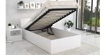 Jednolôžková posteľ PANAMA 90x200 so zdvižným roštom BIELA