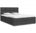 Luxusná posteľ SPRING BOX 160x200 s dreveným zdvižným roštom GRAFIT