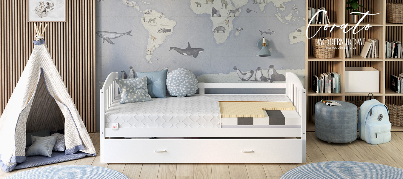 Detský penový matrac CORATO JERSEY 70x140 cm s latexom 10 cm