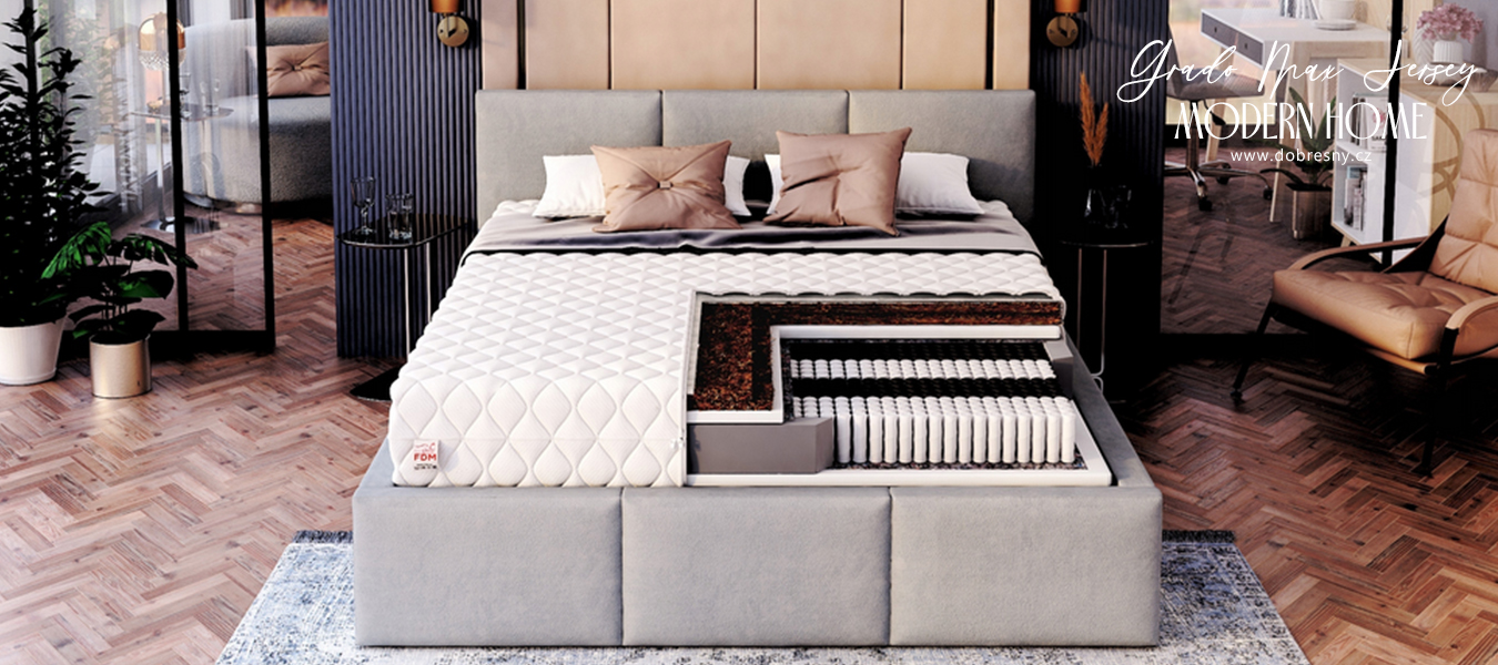 Taštičkový matrac GRADO MAX JERSEY 100x200cm s kokosom 24cm