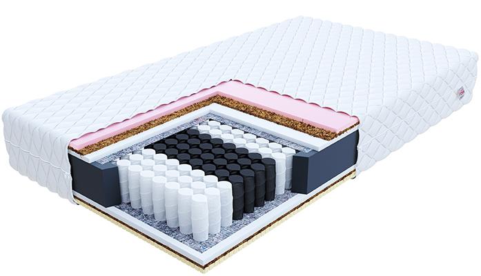Taštičkový matrac NARNI JERSEY 200x200cm s kokosom 23cm