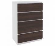 Komoda SIMPLY Biela - Gaštan
